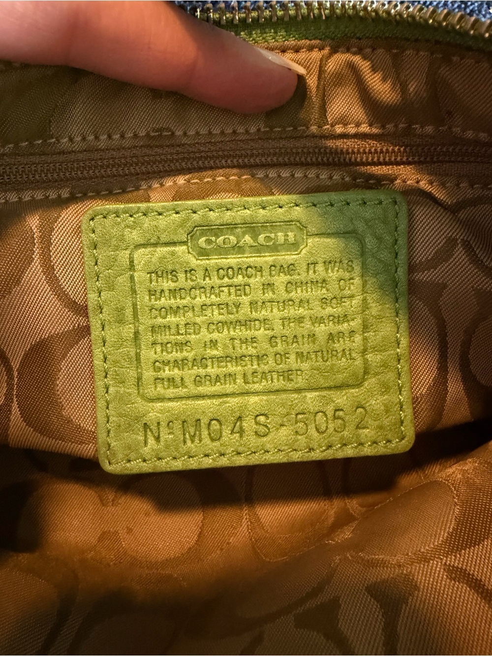 Y2K Coach Green Leather Shoulder Bag - Picture 4 of 6